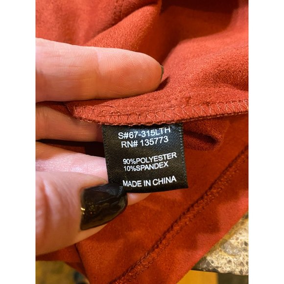 OLIVACEOUS Suede Lace Up Shirt Size Medium - Picture 5 of 6